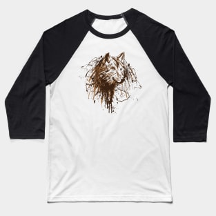 Wolf Hand Drawn Baseball T-Shirt